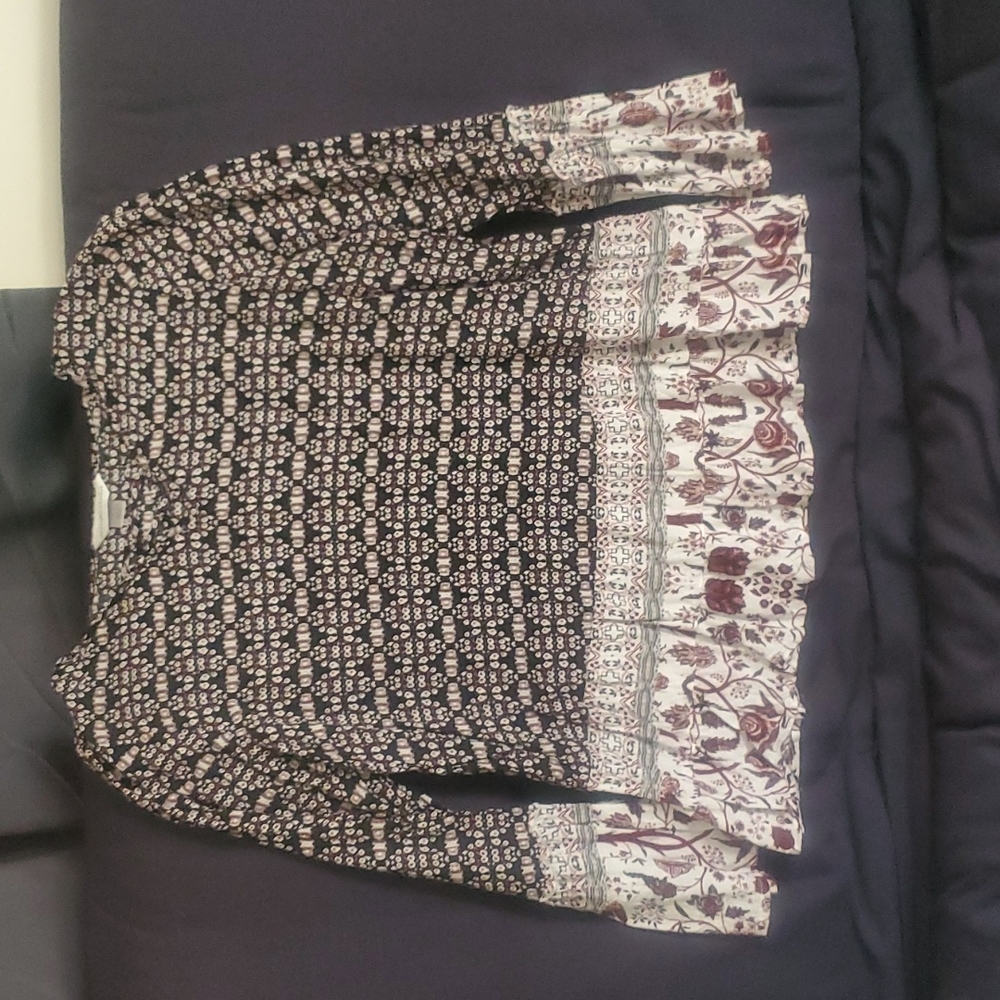 Black and Pink Christopher & Banks Blouse